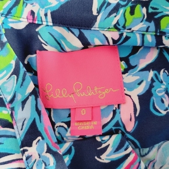 Lilly Pulitzer Mira Shirt Dress in High Tide Navy - Picture 8 of 15
